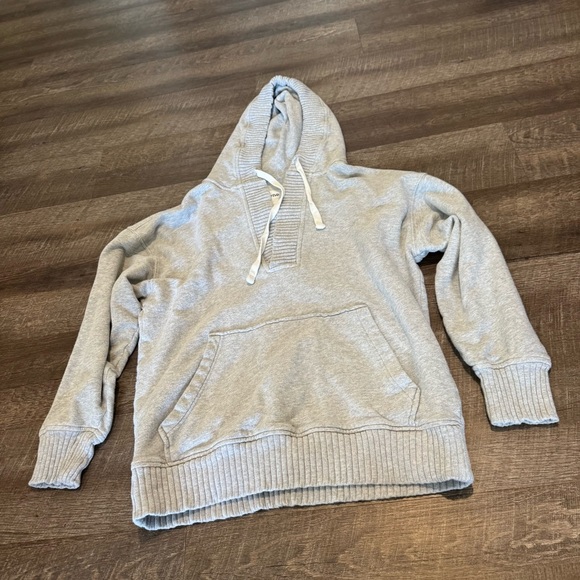 Aerie Grey Down-To-Earth Henley Hoodie - Picture 1 of 5